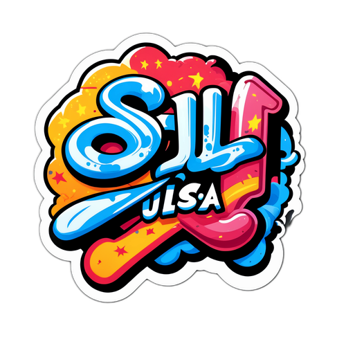 Sälj USA Graffiti Klistermärke