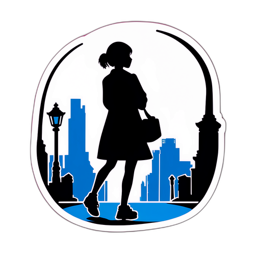 シホ・オコウチが街を散策するシルエット