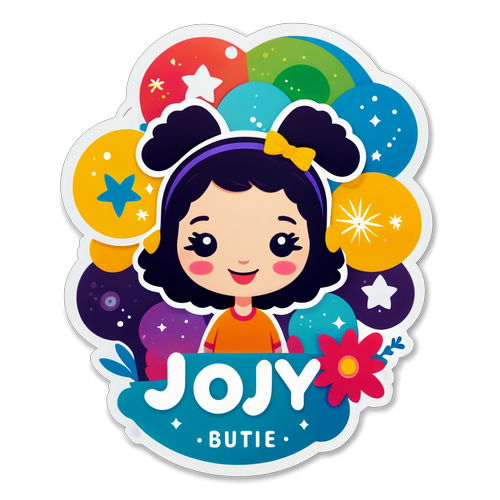 Sticker jucăuș cu Joy Beune