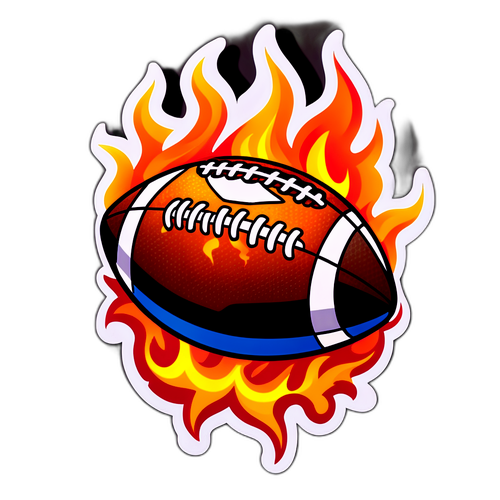 Un fotbal în flăcări