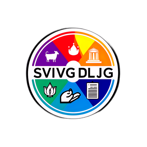 Modernong Disenyo ng Sticker na Ipinapakita ang mga Halaga ng DILG