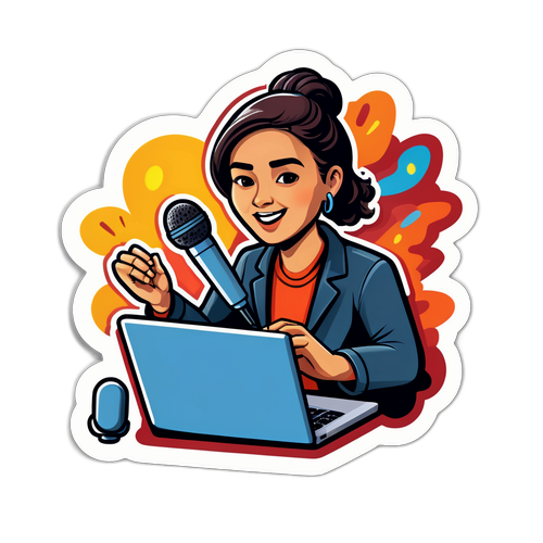 Sticker Gandul Live - Jurnalist în Acțiune