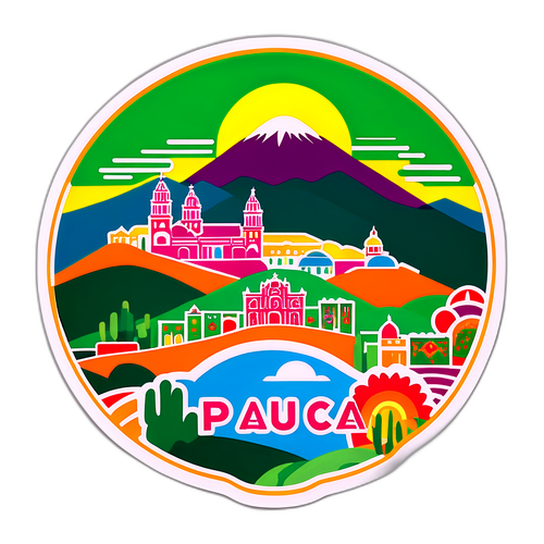 Künstlerische Darstellung der Stadt Pachuca