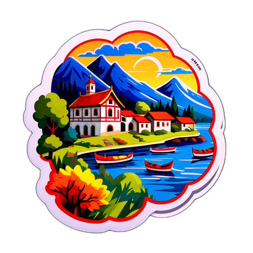 Σχέδιο αυτοκόλλητου που αναδεικνύει την ομορφιά της Βιτίνας