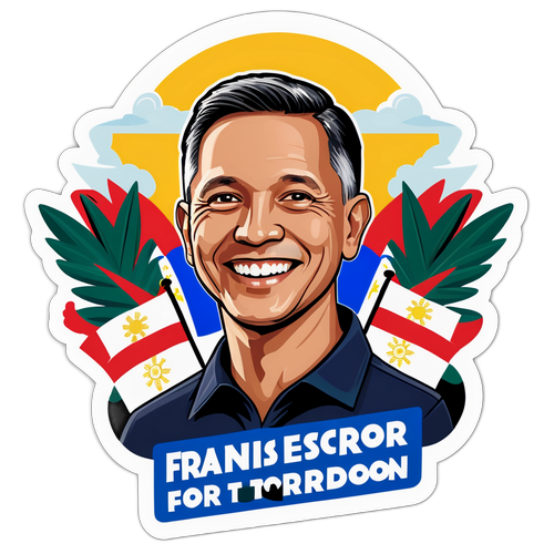Sticker na may temang pulitikal ni Francis Escudero