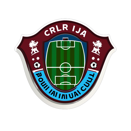 Sticker design cu note muzicale pentru meciul de fotbal Poli Iași - CFR Cluj