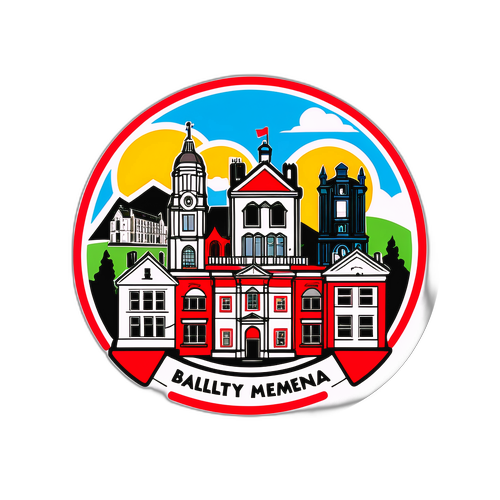 Sticker med Ballymenas kända byggnader
