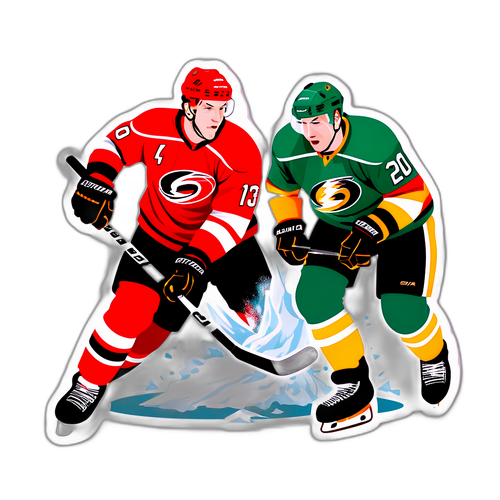 Wild vs. Hurricanes Hockey Match Design