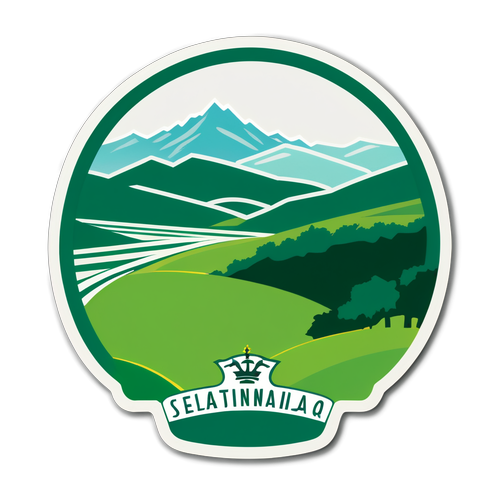 Diseño de un paisaje español con los colores de Racing de Santander y Celta de Vigo