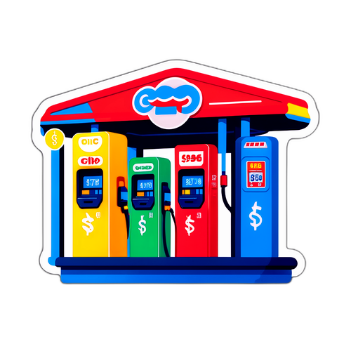 Sticker ng Gasolinahan na may Dramatic na Pagtaas ng Presyo