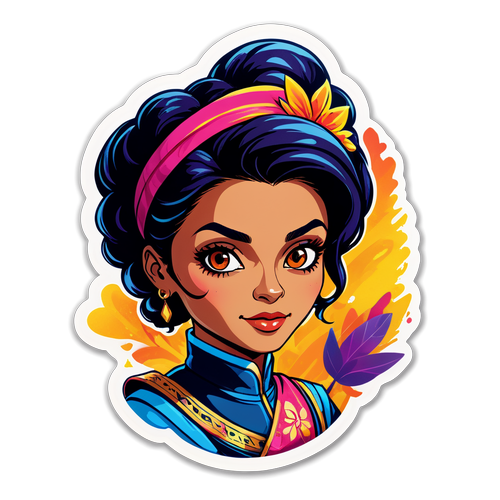 Shocking Artistry! Royina Garma's Vibrant Legacy Captured in a Unique Sticker Design!