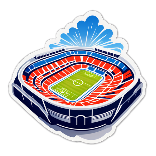 Ilustración estilizada del Estadio Nacional de la Universidad de Chile