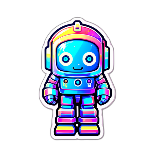 Technologie-inspirierter Aufkleber mit holografischen Effekten