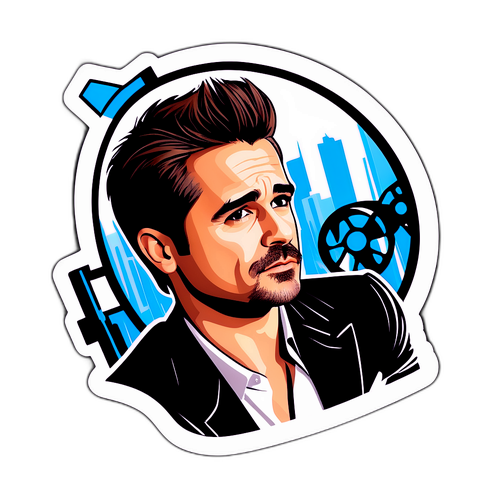 Sticker di Colin Farrell con Glamour di Hollywood