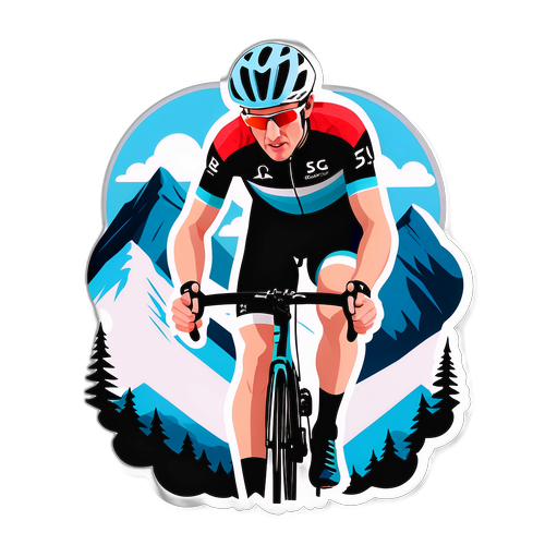 Sporty klistermærke med Geraint Thomas