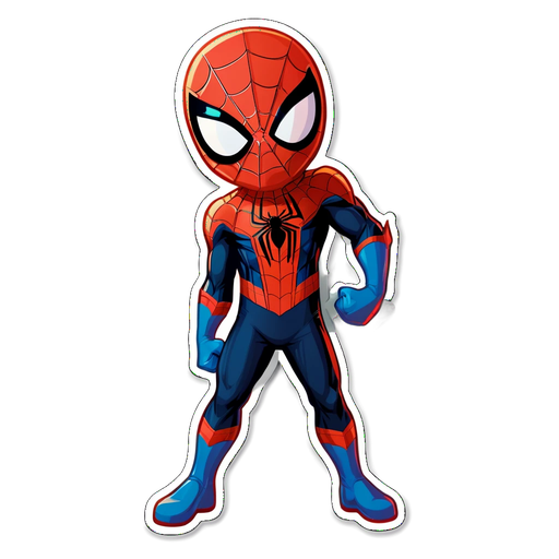 Cuteness Alert: Adorable Chibi Spider-Man Sticker That Will Melt Your Heart!