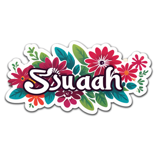 Stiker Cantik: Susan Sameh Dalam Desain Floral Mewah!