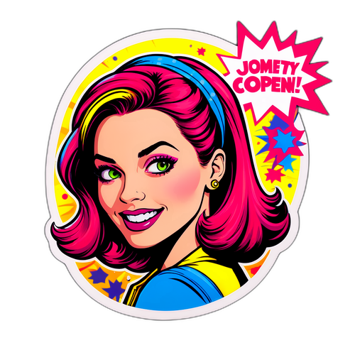 Desain Stiker Bertema Pop-Art untuk Jennifer Coppen