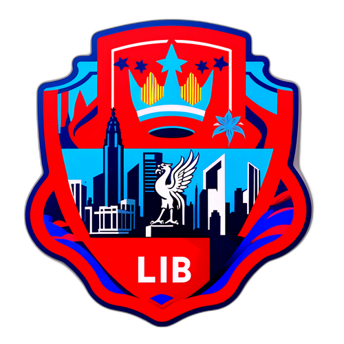 Liverpool FC Logo with Medellín Skyline