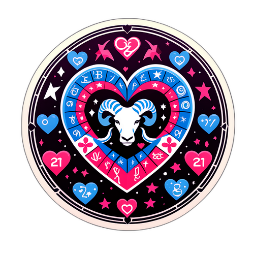 Сердца и звезды в дизайне знаков зодиака с акцентом на 21 февраля