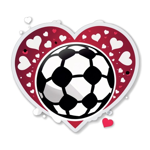 Stiker Sepak Bola untuk Hari Valentine