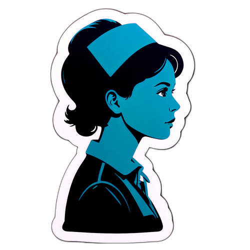 Silhueta de Lucy Letby com fundo hospitalar