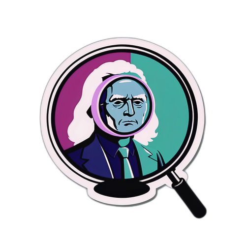 Μυστηριώδης Αυτοκόλλητο: Φακός Μεγέθυνσης πάνω από το Αρχείο Epstein