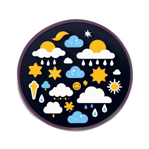 可愛的天氣圖案