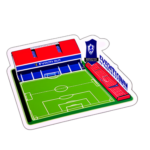 Foci pálya Everton és Bournemouth színeivel