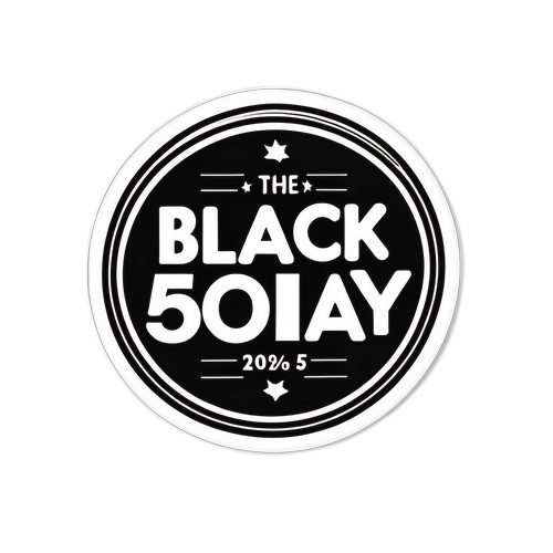 Наклейка на Черную пятницу 2025