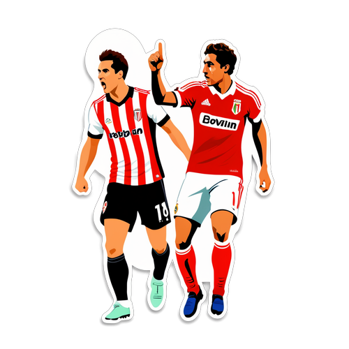 Sticker của các cầu thủ Athletic Bilbao và Real Madrid trong một trận đấu kịch tính