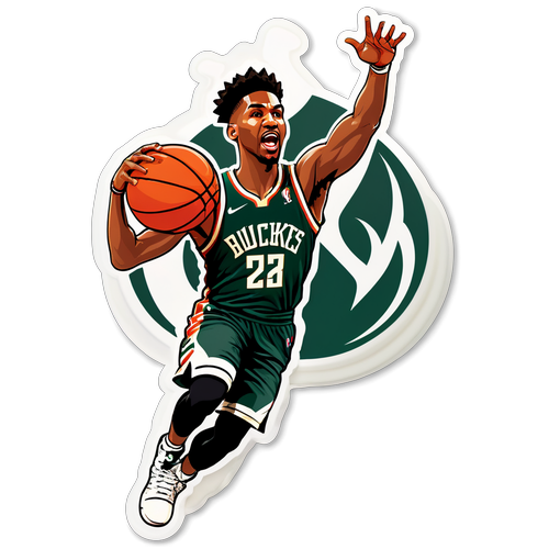 Flying High: Milwaukee Bucks Slam Dunk Sticker