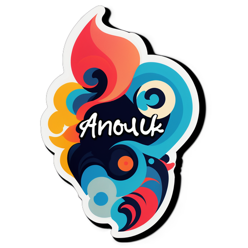 Kleurrijke Creativiteit: Anouk's Abstracte Stickerontwerpen