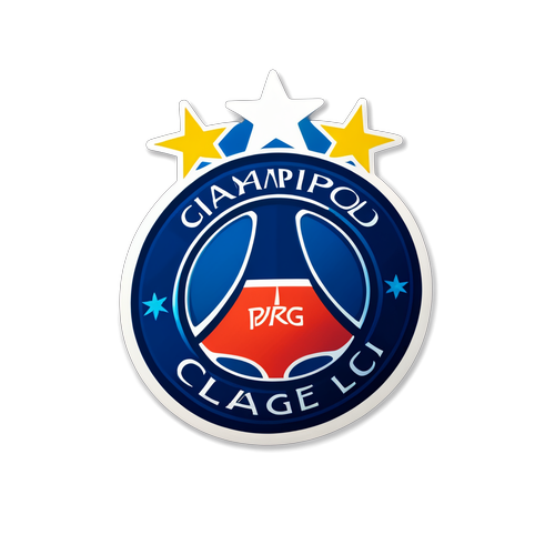 Logo de la Ligue des Champions avec PSG et Liverpool