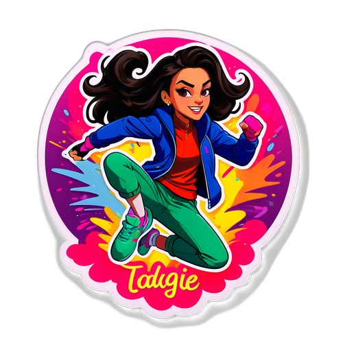 Dynamic Action Pose Sticker