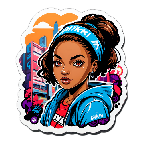 Stiker Urban Awkarin dengan Seni Jalanan Hip