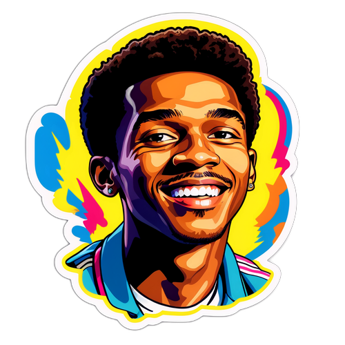 Portret Félix Auger-Aliassime w stylu pop-art
