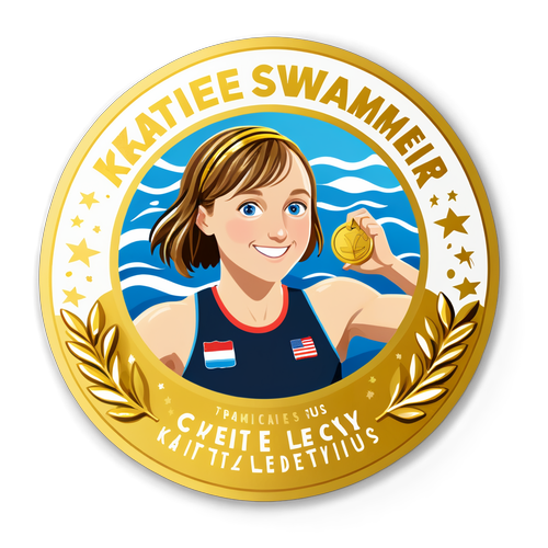 Celebrando a Rainha das Águas: O Adesivo Imperdível de Katie Ledecky!