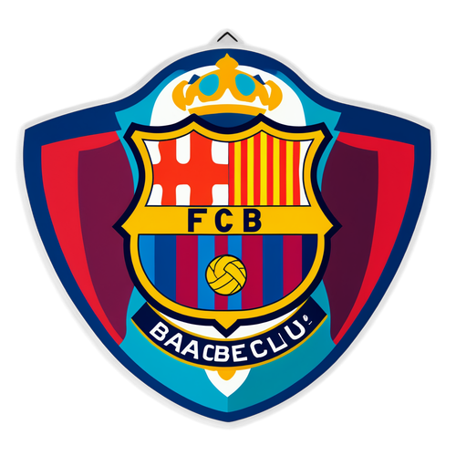 Ilustrasi Dinamis Logo Athletic Club dan Lambang FC Barcelona