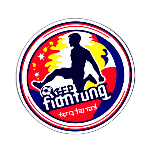 สัญลักษณ์ฟุตบอลไทย และคำว่า 'Keep fighting'