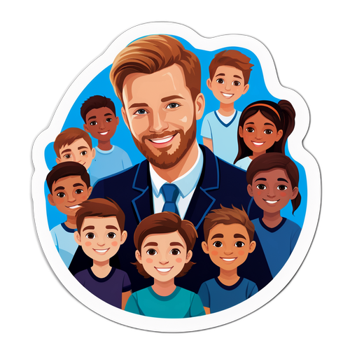 Inspirerende Leraar met Leerlingen