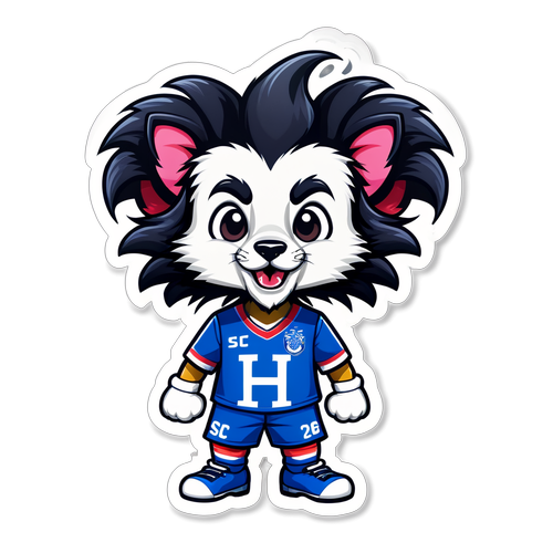 Schattige SC Heerenveen Mascotte Sticker