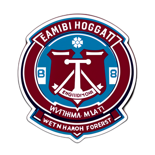 West Ham és Nottingham Forest mérkőzés emlékére készült matrica