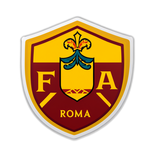 Дизайн наклейки з логотипом FC Roma