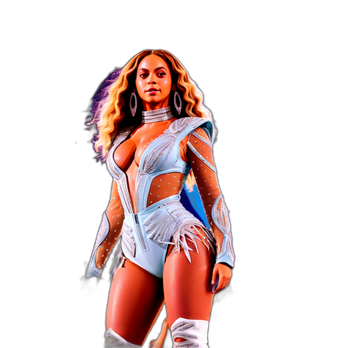 Sticker van Beyoncé op het podium