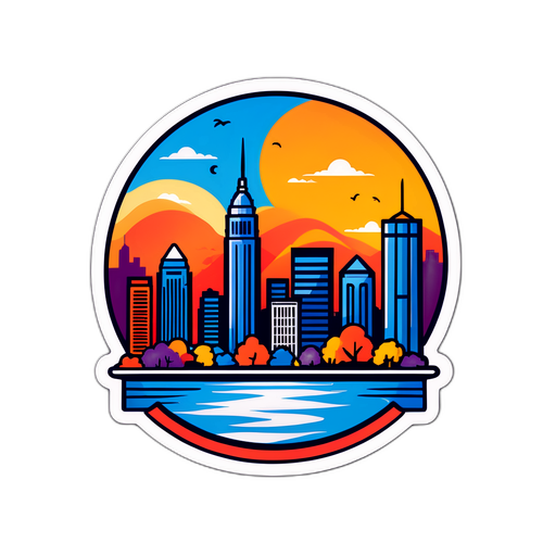 Inspiring Skyline Sticker