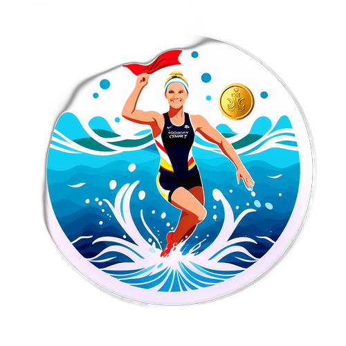 Sticker upamiętniający Kirsty Coventry