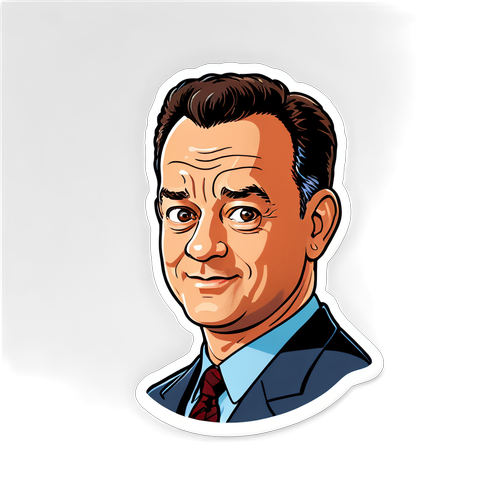 Tom Hanks: Humor y Cine en Pegatinas