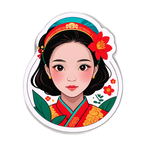 自信真实妆容主题贴纸