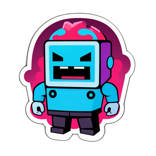 Adesivo da série 'Roblox Brainrot' com personagem engraçado